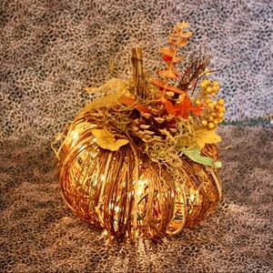 Pre-lit Pumpkin Centerpiece